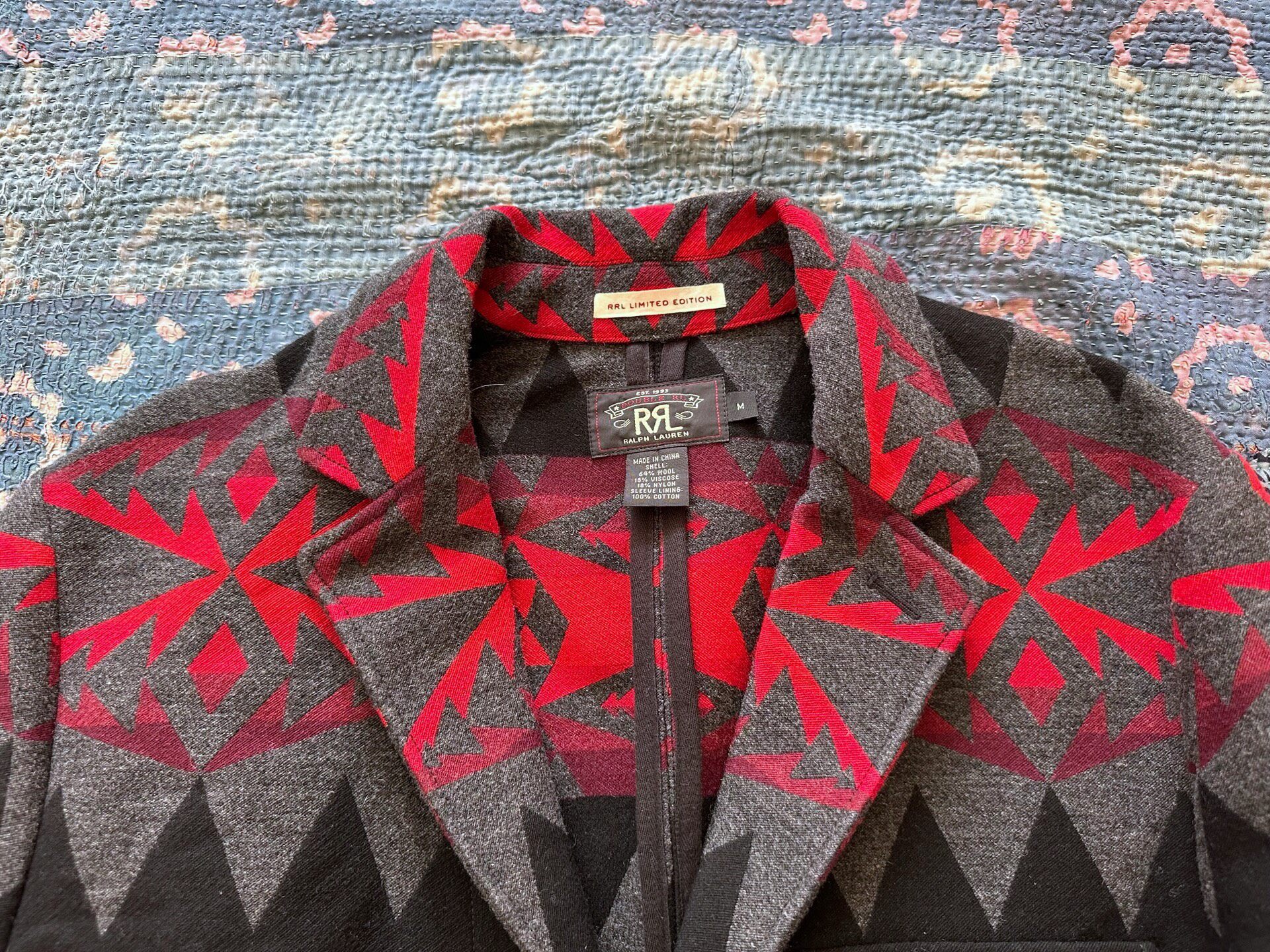 RRL Limited Southwest Totem Blazer — detail