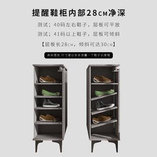 鞋柜家用门口大容量一体靠墙收纳柜实木入户门外走廊过道楼道多层