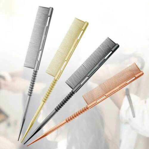 Aluminium Fine Hair Comb Rat Tail Hairdressing Combs Hair Cu