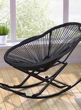 彩色椅摇摇椅躺椅藤椅阳台午FUD休摇现代约老懒人逍遥睡椅简午椅