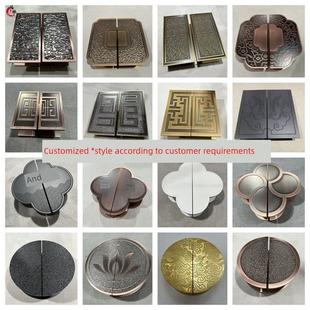 中式玻璃门拉手彷古铜大门拉手会所餐厅包房木门把手刻字