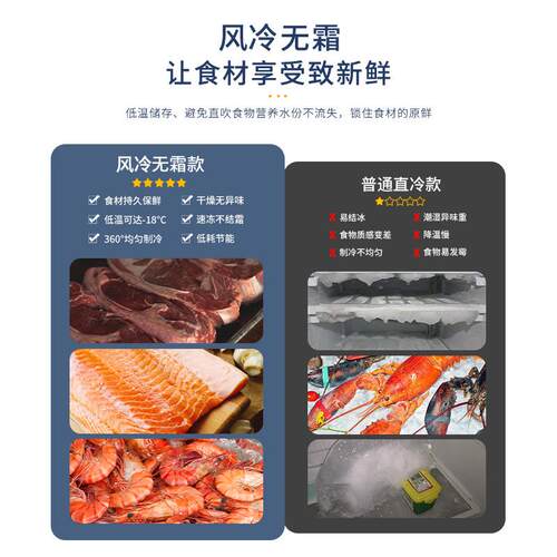 商用冰箱四门双温冰柜餐厅不锈钢操作台高端厨房餐厅冷藏工作台