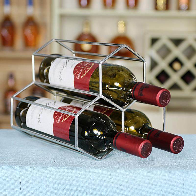 不锈钢红酒架摆件桌面葡萄酒架酒柜酒瓶架餐厅酒座红酒架子展示架