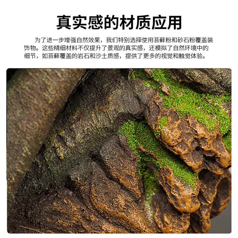 爬宠造景缸一体爬虫缸一物成景雨林爬宠缸爬宠景观缸沙漠爬缸