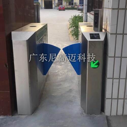现货供应桥式翼闸304不锈钢单通道双开进出刷卡考勤系统