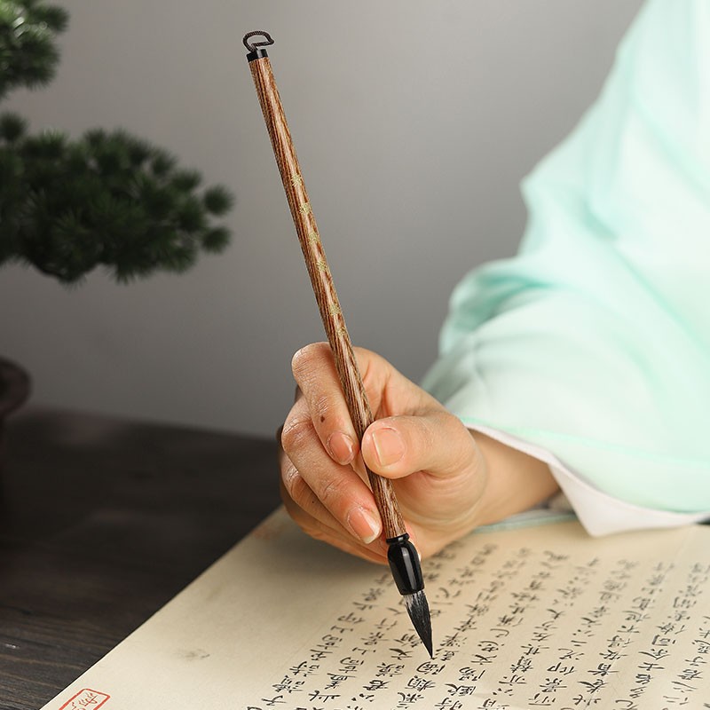 兼毫毛兼豪尖毫大中小国画中号中楷套装硬坚中用品工具书法初学