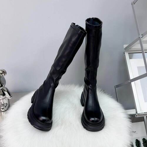 高筒骑士靴厚底增高女靴长靴women knight boots long boots