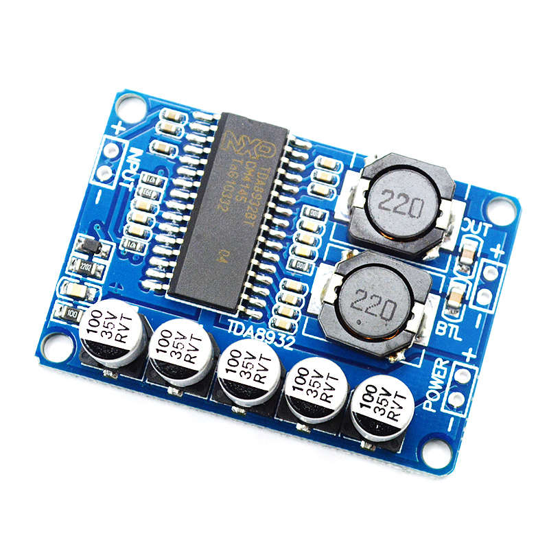 TDA8932功放模块数字功放板 35W单声道音箱大功率低功耗 10V-30V