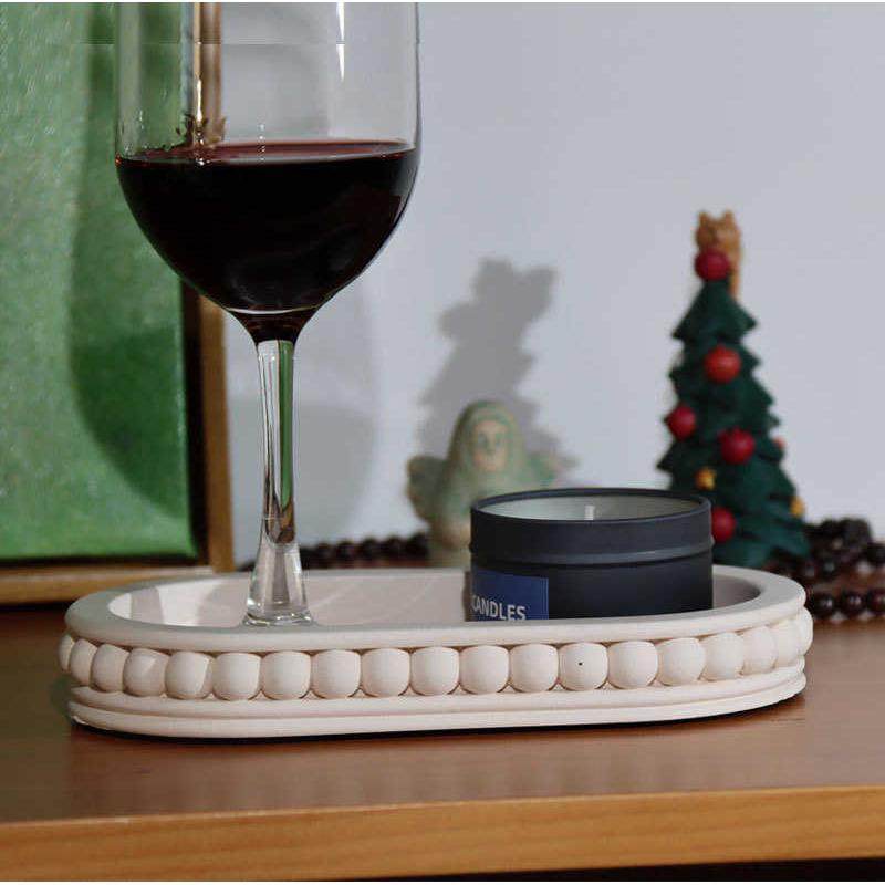 美式乡村椭圆浴室托盘复古珍珠水泥托盘家具桌面收纳装饰摆件托盘,家居饰品,果盘/果篓,淘宝优惠券,粉丝福利购,淘宝优惠卷