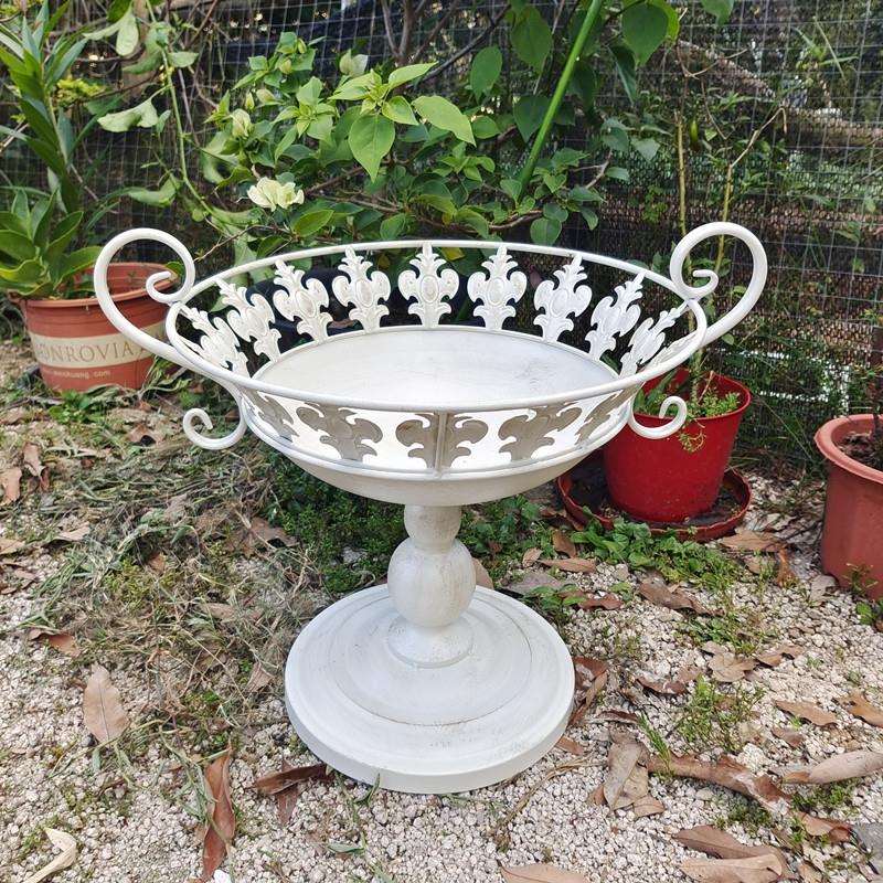 复古铁艺花架装饰奖杯花柱台室内户外植物盆栽绿萝吊兰落地花盆架