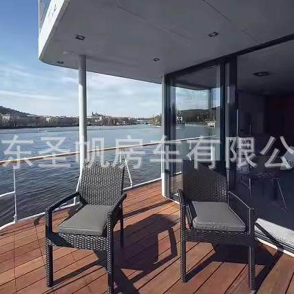 装配预制SF船屋房户外式旅营地水上屋文网红聚餐模块化钓鱼船屋酒