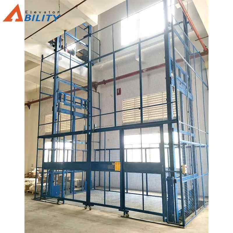 厂家供应导轨式电动液压升降平台导轨液压升降平台电梯货梯