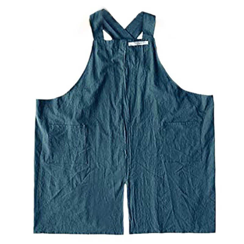 文艺清新日韩系围裙家居服罩衣花店咖啡店工作服棉麻围裙批发