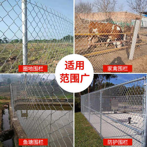 热镀锌铁丝加粗围栏网养鸡狗牛羊养殖拧边勾花钢丝户外防锈防护网