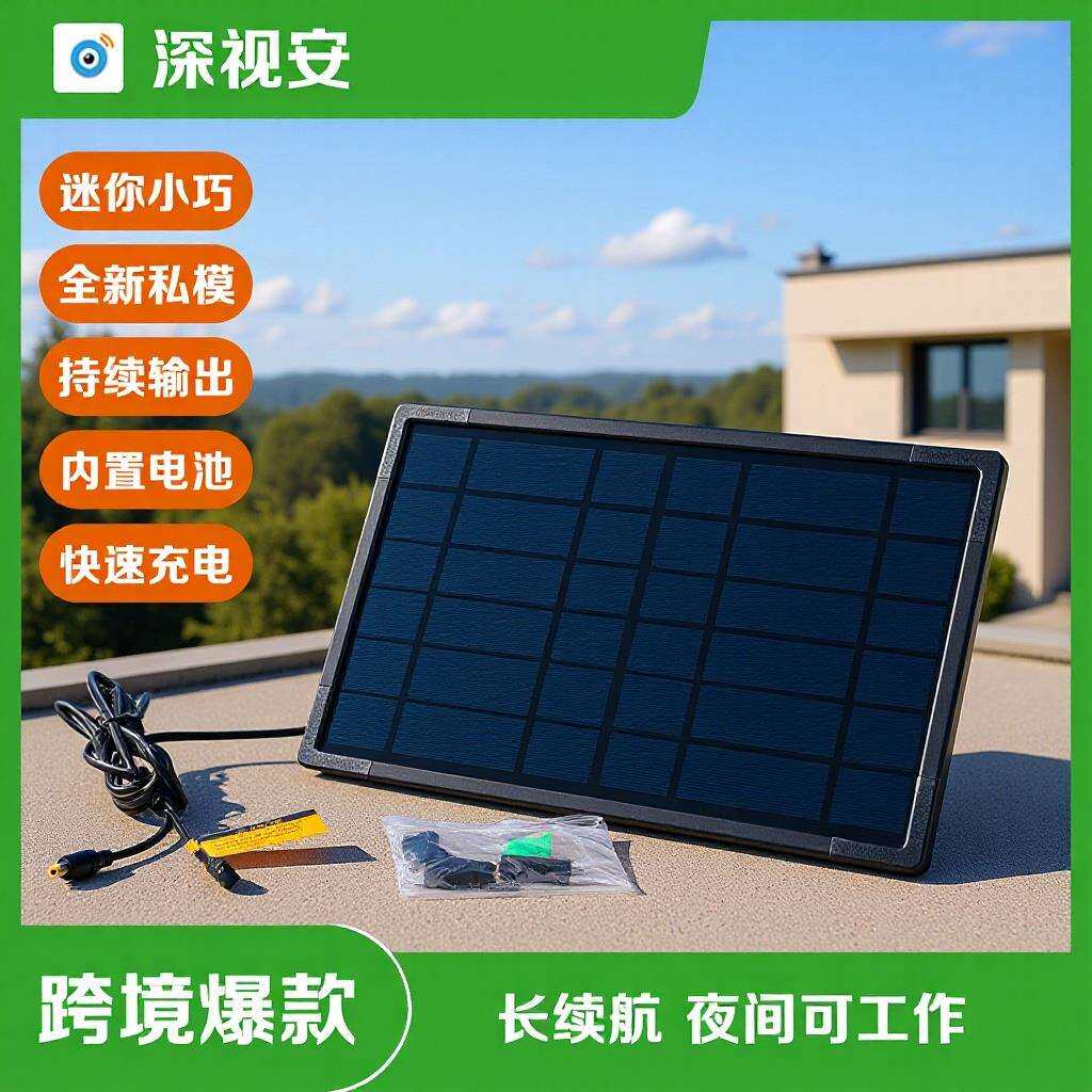12W太阳能光伏板12V1A输出适用于户外LED和壁灯供电充电电源