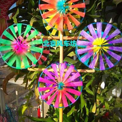 四鼓八轮风车八方来财四平八稳财神风车吉祥风车庙会风车新文创