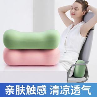 E4C午天觉然乳胶午睡枕学生休czBTRan5便携枕头办多功能趴睡枕公
