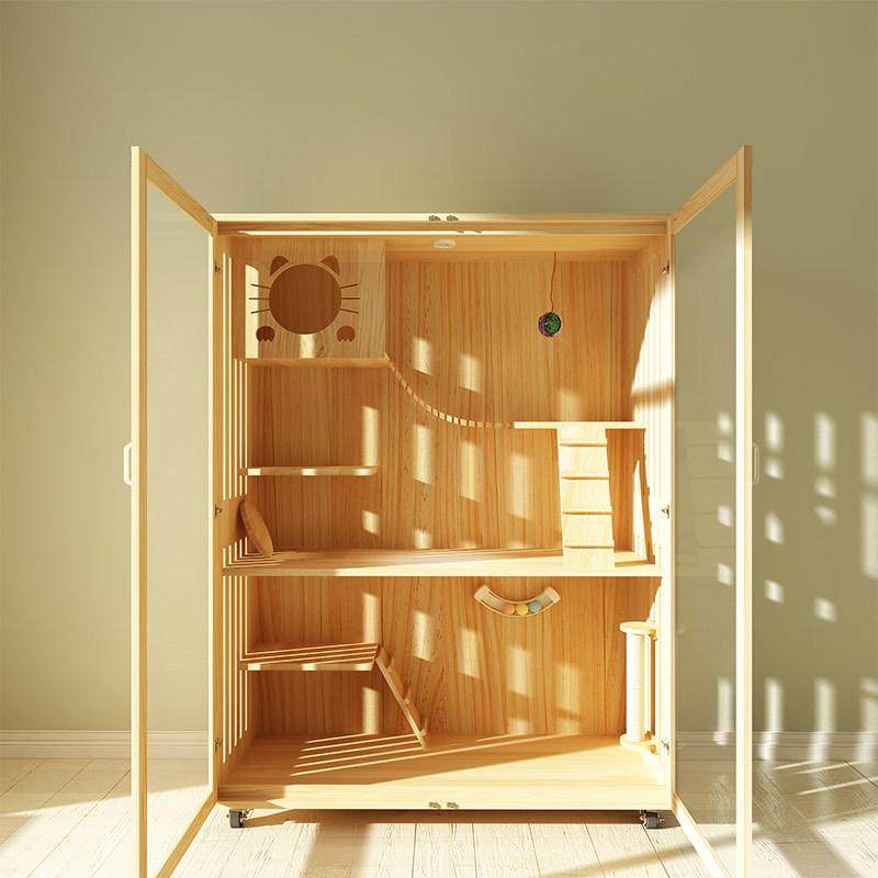 猫笼别墅实木日式豪华家用室内巨猫笼猫舍超大型木制自由大号猫窝,宠物/宠物食品及用品,狗窝/屋/帐篷/沙发,淘宝优惠券,粉丝福利购,淘宝优惠卷