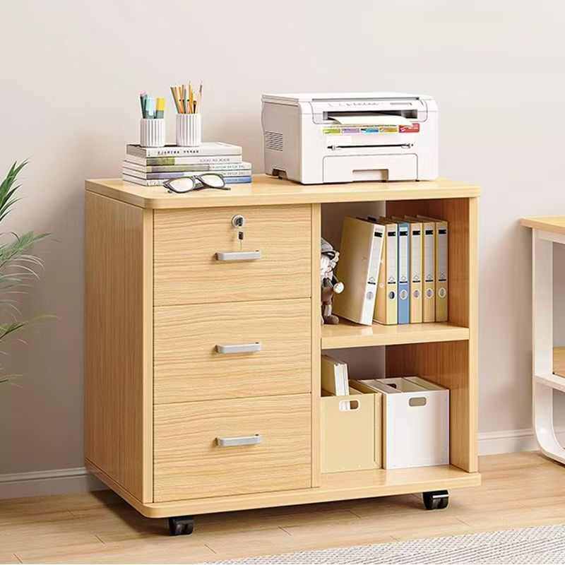 矮办公室柜资料物收纳柜侧边文件柜带柜子锁打印机柜储物柜置桌下