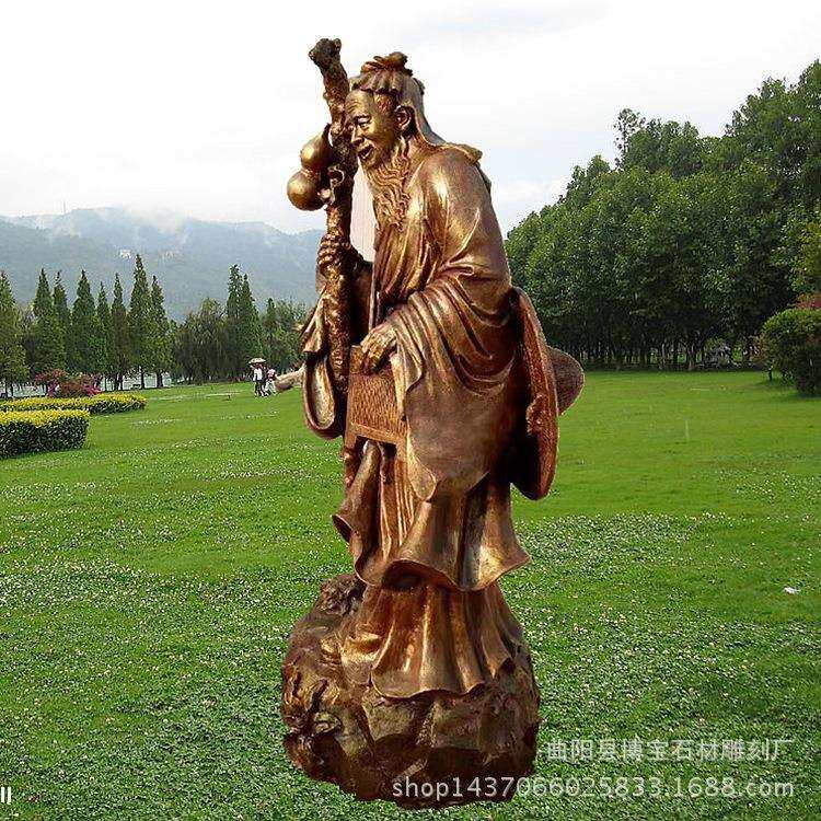 玻璃钢仿铸铜人物孙思邈张仲景古代十大名医华佗雕塑现货优惠