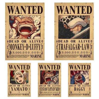 Anime Luffy Posters Vintage Wall Deco Decoration Poster Toys