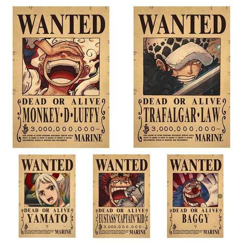 Anime Luffy Posters Vintage Wall Deco Decoration Poster Toys
