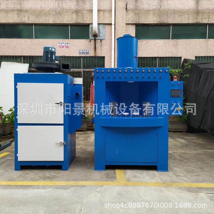 转盘自动喷砂机圆形盘类水杯表面喷砂连续式自动喷砂机