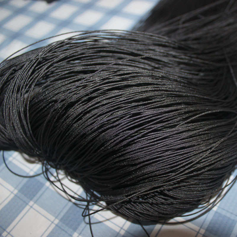 ，.饰品吊牌用绳1涤纶绳丝手机用线绳2mm黑鱼织带，