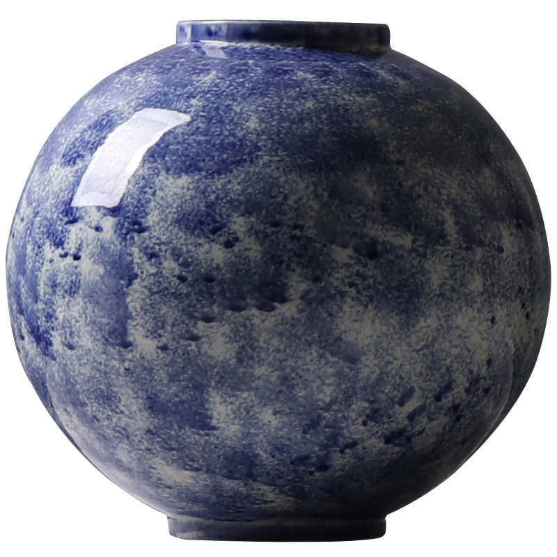 青花瓷花架手绘创意中式摆件客厅手工罐子拉花瓶陶瓷坯插花博古架,家居饰品,花瓶,淘宝优惠券,粉丝福利购,淘宝优惠卷