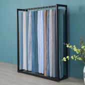 家纺新款 展架展会窗帘展示架 推拉陈列架吊卡布片面料样本单排软装