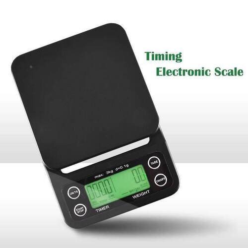 3kg/0.1g coffee timer electronic scale智能计时咖啡秤