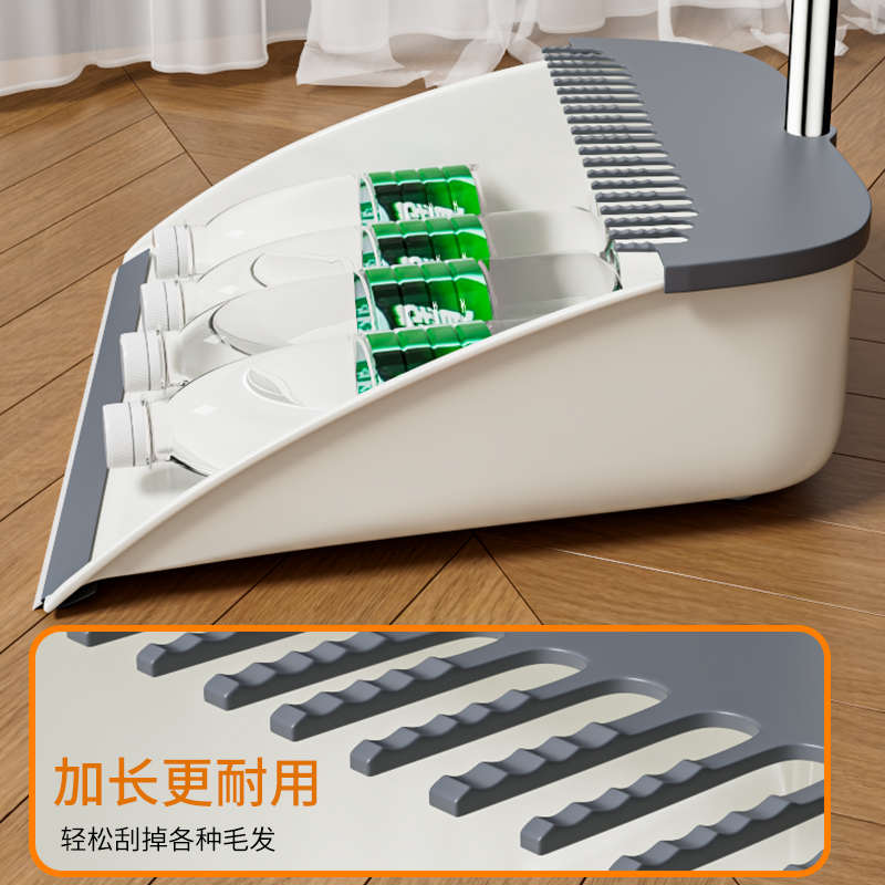 猪鬃毛扫把套装扫帚簸箕组合家用扫地木地板专用软毛天然棕毛捎把