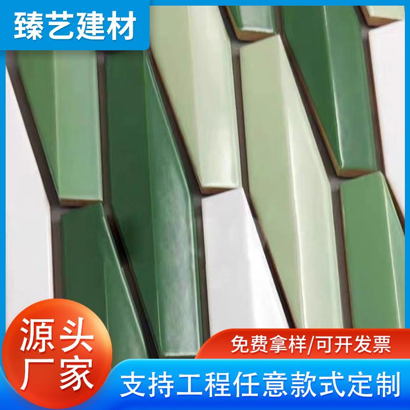 立体手工砖喜茶未来石背景墙艺术砖专卖连锁奶茶咖啡店艺术手工砖