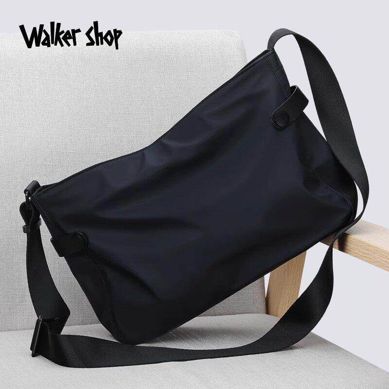 WalkerShop轻奢单肩包男士新款简约时尚休闲百搭大容量通勤挎包