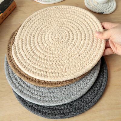 Cotton Thread Insulation Placemat Woven Anti-Scalding Coaste