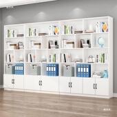 书架学生简易落地文体柜客厅儿童收纳架现代家用卧室带门实木书柜