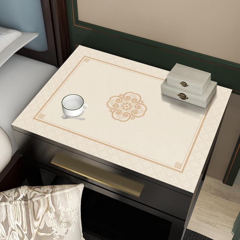 新中式床头柜盖布鞋柜垫子台面保护垫I桌布防水正方形小方桌盖巾