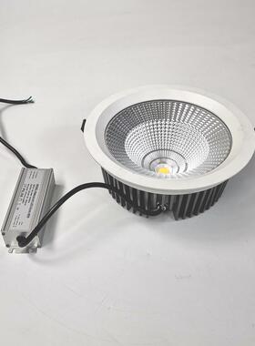 30W50W方形筒灯圆形LED大功率防水筒灯IP66嵌入式筒灯COB防水筒灯