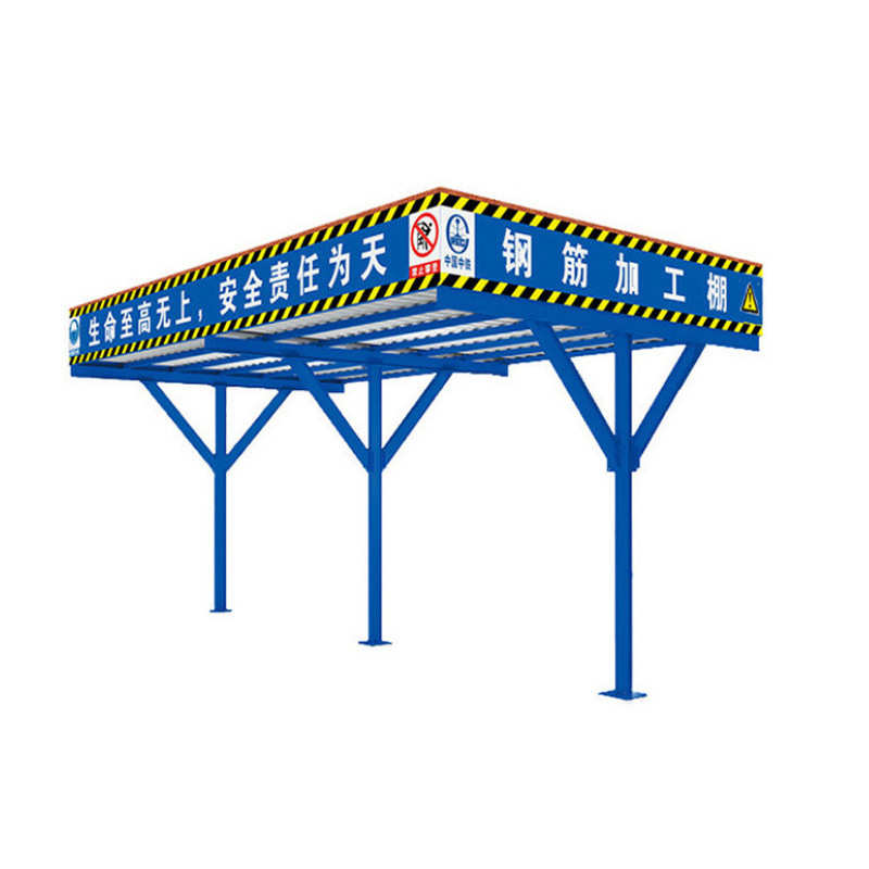 钢筋棚厂家标准化工地钢筋加工棚防护棚木工加工棚套丝棚安全通道