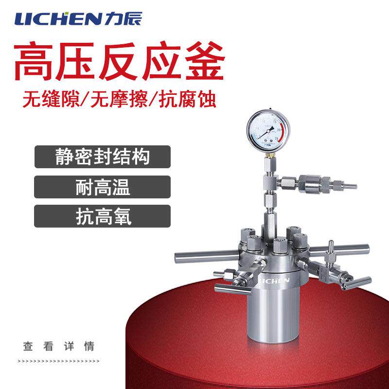 力辰科技不锈钢简易高压反应釜实验室耐高温抗高氧台式微型反应釜