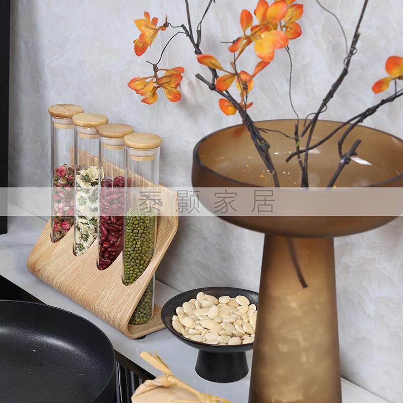 板房间厨房摆件装饰品橱柜锅具展厅饰品组合新中式样板房软装饰品