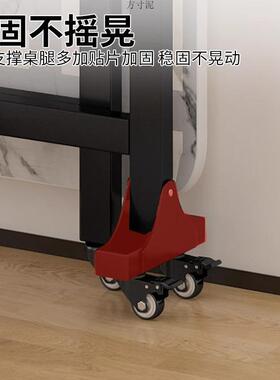 折叠餐桌可小型家用多功能客出HFO租屋简易移动厅带滚户轮免安装