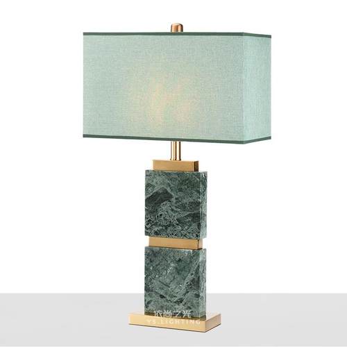 大理石台灯简约现代客厅卧室led创意轻奢后美式酒店设计师床头灯