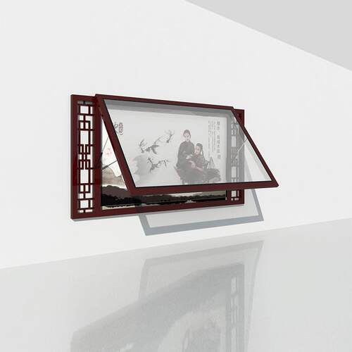 壁挂式BG-20220滚动广告灯挂墙展示校园企业箱化文锈公示不钢宣传