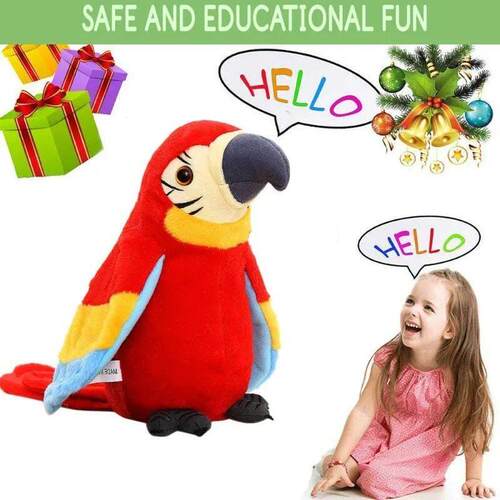 Talking Macaw Parrot Repeat What You Say Stuffed Animal Plus