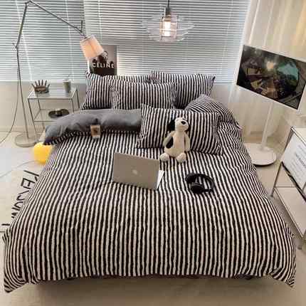 ab面件四绒套一面全棉一面加ZTX2024\厚加牛奶绒单面绒被罩秋冬季