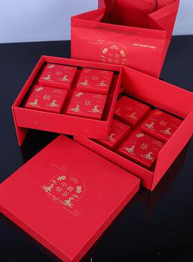 新款直销蛋黄酥礼盒月饼包装盒双层旋转中秋节礼品盒logo礼物伴手