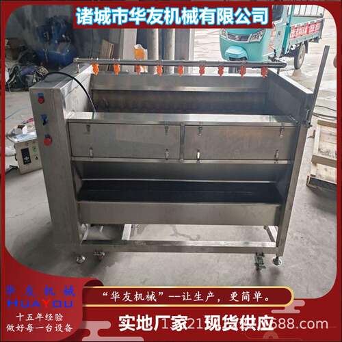 黄芪除毛去泥清洗设备多功能螺旋毛刷清洗机生姜清洗去皮机