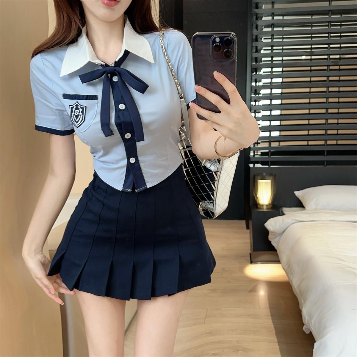 足浴技师工作服jk制服 学院风夜场女装ktv公主服夜总会服务员工装