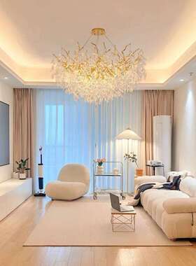 轻奢形吊灯客厅k9水晶723灯豪灯华法式厅书枝房卧室加厚餐铝材艺